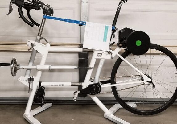 Indoor bike trainer setup